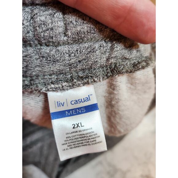 Liv Casual Men Gray LSU Tigers Cotton Elastic Waist Casual Sweat Shorts Size 2XL - Picture 3 of 6